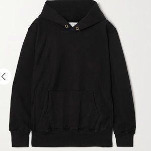 LESE TIEN Cotton-Jersey Hoodie, Small, Black